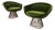 Set of 2 Mid-Century Modern Lounge Chairs by Warren Platner for Knoll in Green Kravet Couture Mohair, Usa, Circa 1973 For Sale