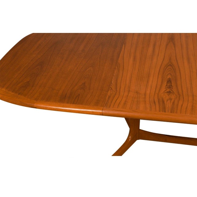 Danish Mid-Century Teak Expandable Dining Table For Sale - Image 12 of 12