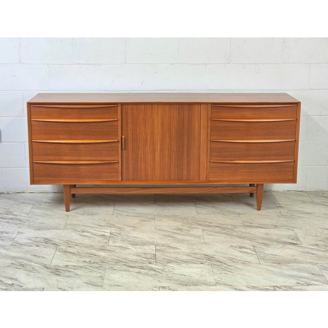 An Absolute Stunner, This Teak Dresser By Svend Madsen For Falster Is Sure To Turn Heads! Featuring 13 Drawers With 8...