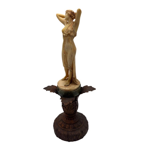 Brown Art Deco Figural Ivorine Sculpture After Ferdinand Preiss, Circa 1925 For Sale - Image 8 of 10