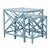 David Francis Chippendale Nesting Tables - Pool Blue For Sale - Image 4 of 6