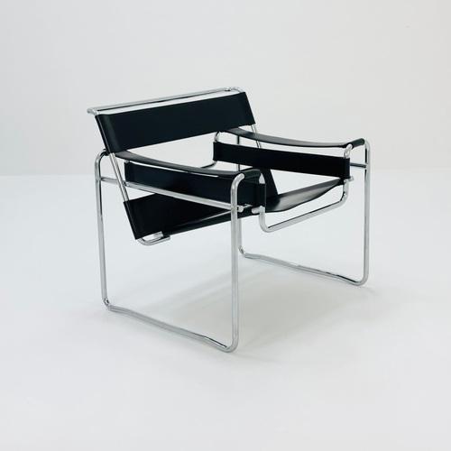 Mid-Century Black B3 Armchair in the style of Marcel Breuer, Germany, 1990s For Sale - Image 11 of 11