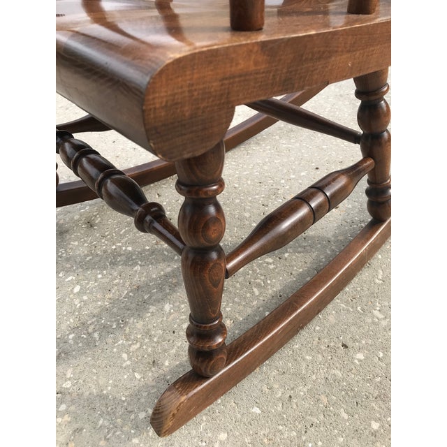 Chestnut Large Mid-Century Victorian Rocker For Sale - Image 8 of 12