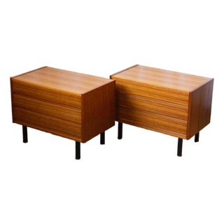 Pair of Mid 20th Century Danish Teak Nightstands For Sale