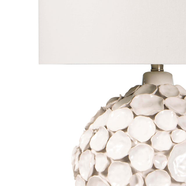 Coastal Regina Andrew Lucia Ceramic Table Lamp in White For Sale - Image 3 of 6