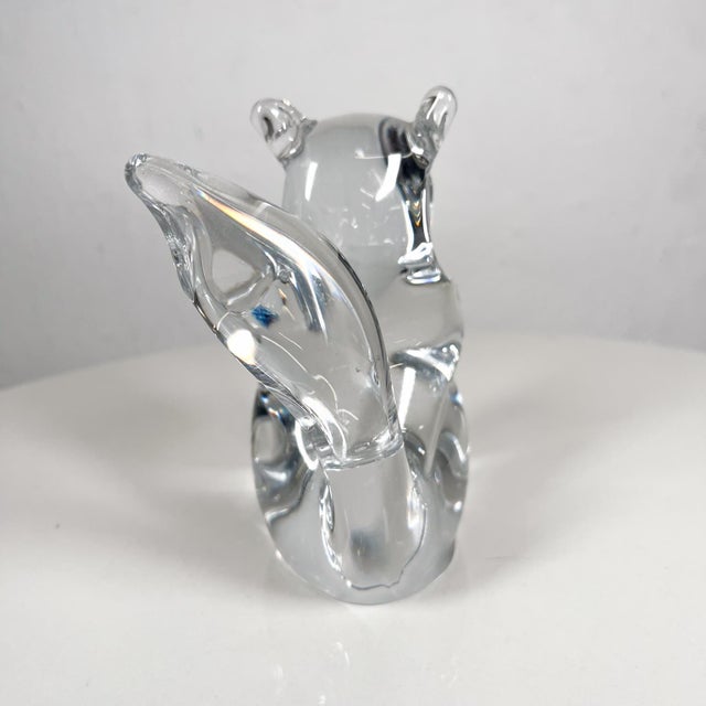 Late 20th Century Late 20th Century Daum France Art Crystal Sculpture Squirrel Figurine For Sale - Image 5 of 13