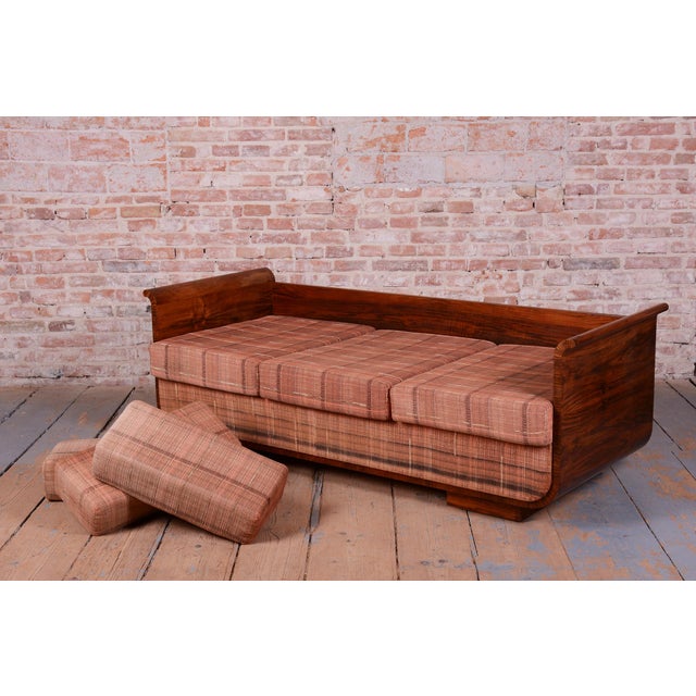 Art Deco Walnut Sofa by J. Halabala for Up Zavody, Czech, 1930s For Sale - Image 10 of 13