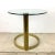 Mid-Century Modern Mid 20th Century Midcentury Modern Glass Top Cantilever Table With Circular Brass Finish For Sale - Image 3 of 7