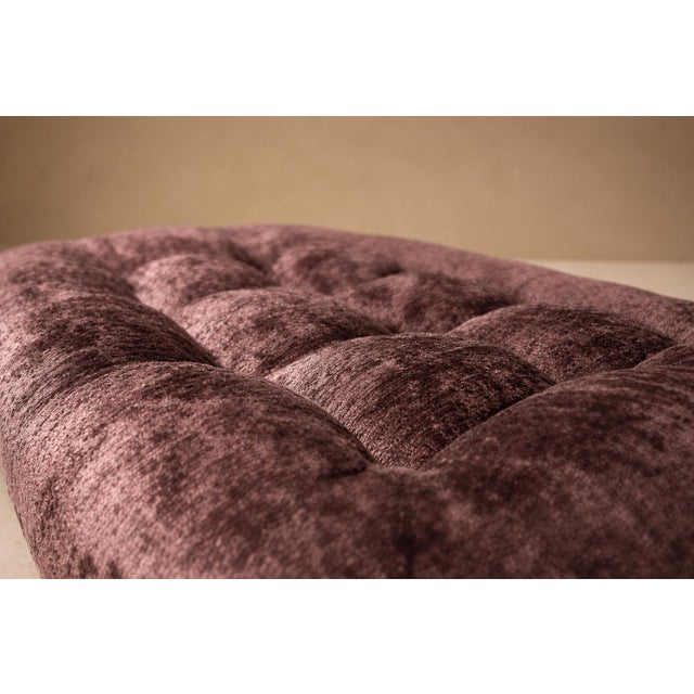 1970s Mp-163 “Earth” Lounge Chair With Ottoman in Tufted Mohair Upholstery, Percival Lafer, 1976 For Sale - Image 5 of 18