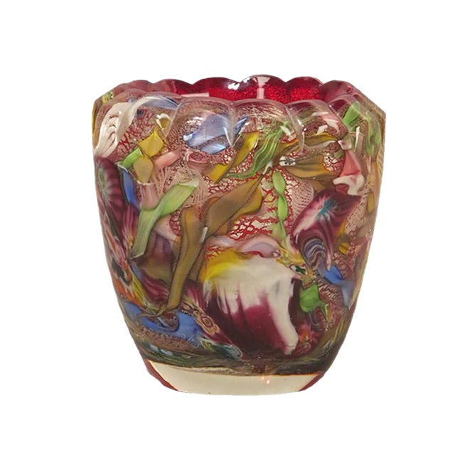 Vintage Glass Vase by Dino Martens for Aureliano Toso For Sale