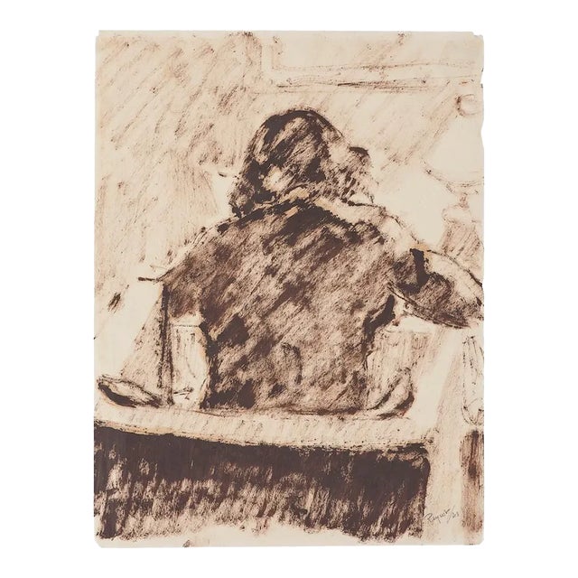 Arturo Peyrot, Woman, 1943, Ink On Paper For Sale