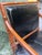 Mid-Century Modern Mid-Century Hollywood Regency Faux Bamboo & Tufted Black Leather Armchair For Sale - Image 3 of 11