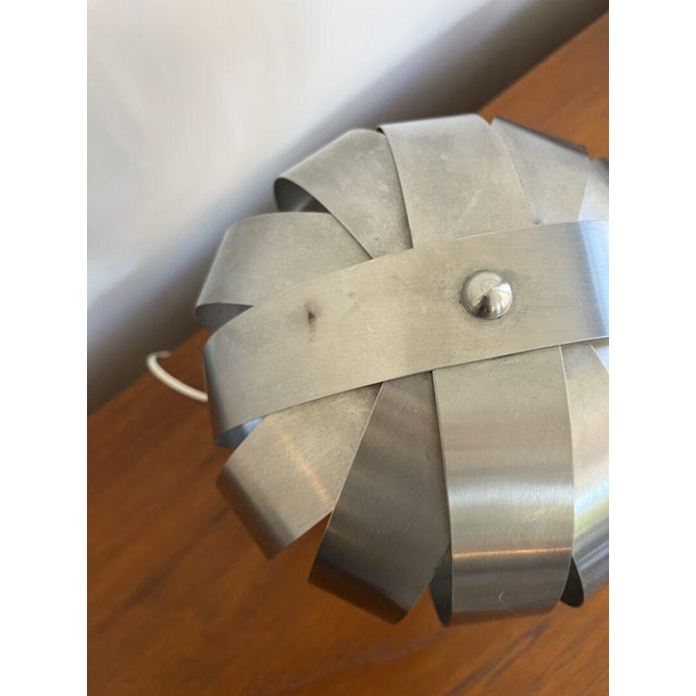 Metal Chrome Moon Table Lamp For Sale - Image 7 of 13