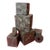"Cubism Extreme" Artisan Ceramic Black Cubes Set of 5 For Sale
