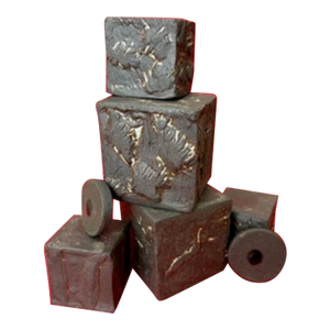 "Cubism Extreme" Artisan Ceramic Black Cubes Set of 5