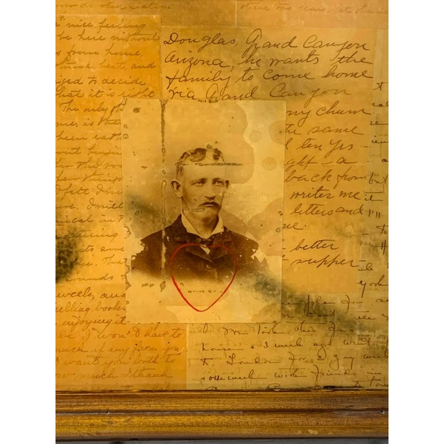 Wood Ben Freeman Mixed Media Collage of Antique Photographs and Letters For Sale - Image 7 of 13