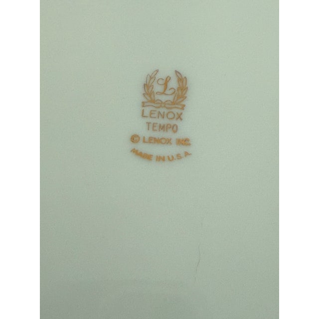 Vintage Lenox Tempo Gold Geometric Salad Plate For Sale In West Palm - Image 6 of 6