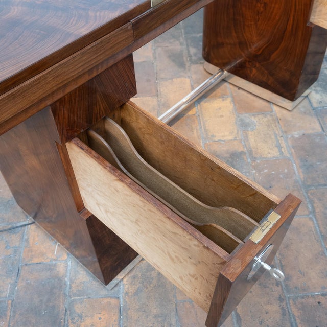 Vintage Art Deco Desk and Chair, 1950, Set of 2 For Sale - Image 14 of 17