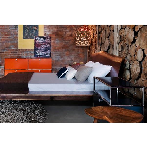 Solid Walnut Bed, Live Edge Headboard/Baseboard Chairish