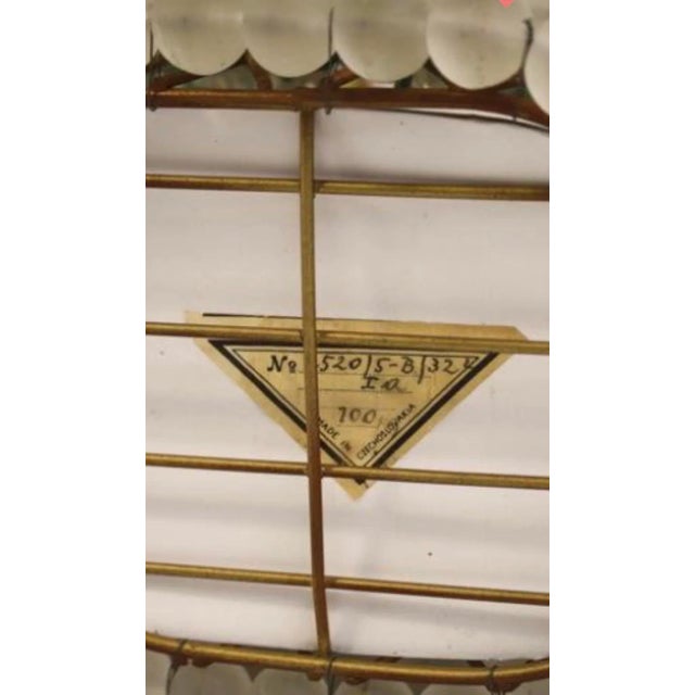 Transparent 1930s Czechoslovakian Art Glass Fruit Basket Lamp, Czech Glass For Sale - Image 8 of 11