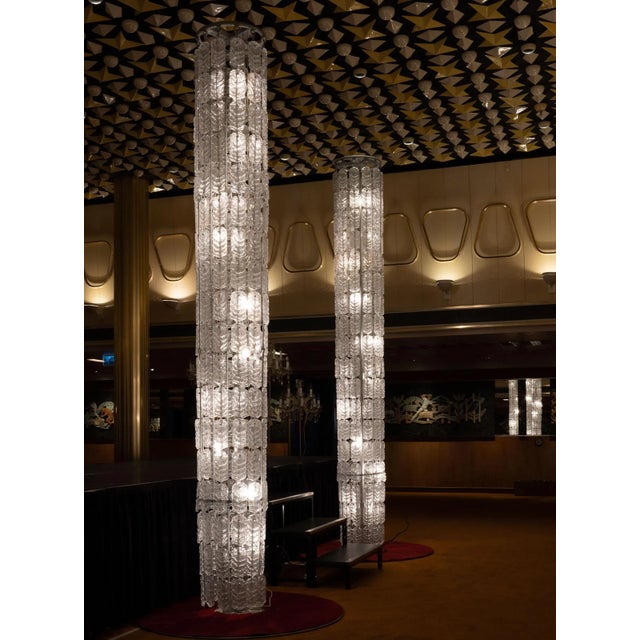 Glass Pillar Floor Lamps, 1960s, Set of 2 For Sale - Image 4 of 9