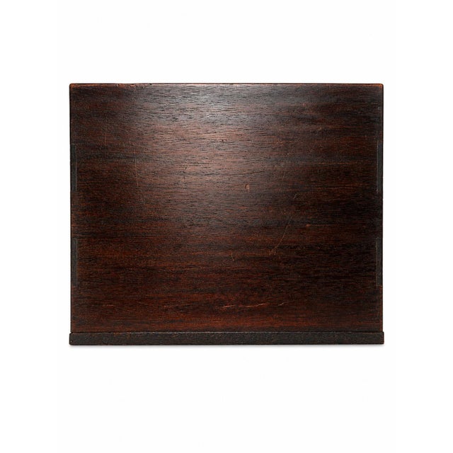 Mid 20th Century Japanese Kurogaki Black Persimmon Haribako Sewing Chest For Sale In New York - Image 6 of 7
