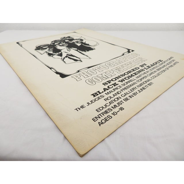 Paper Rare Important 1971 Black Women's League Photography Competition 2 Sided Poster ~ Carboard Flyer Art Sign For Sale - Image 7 of 15