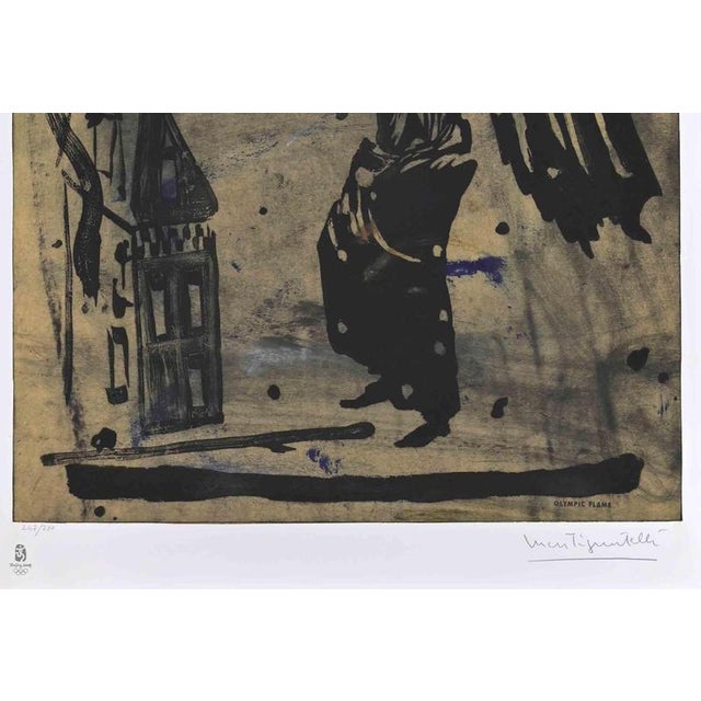 Olympic Flame is a colored aquatint from the portfolio "The Unique Collection for the Olympic Fine Arts 2008" realized by...