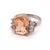 Diamond Morganite Ring 14k Gold 5.60 TCW Certified, Size 6.75 For Sale - Image 12 of 13
