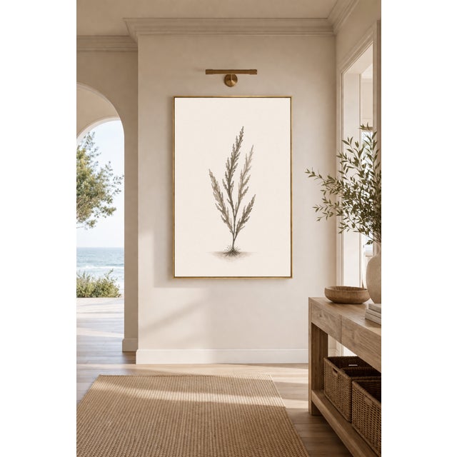 Contemporary Coastal Seaweed Study I, Minimalist Botanical Art Print, 24" × 36" Reproduction For Sale - Image 3 of 10