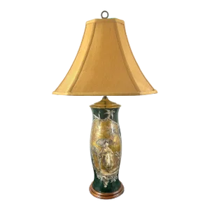 18th Century Verre Églomisé Chinoiserie Glass Vase Table Lamp