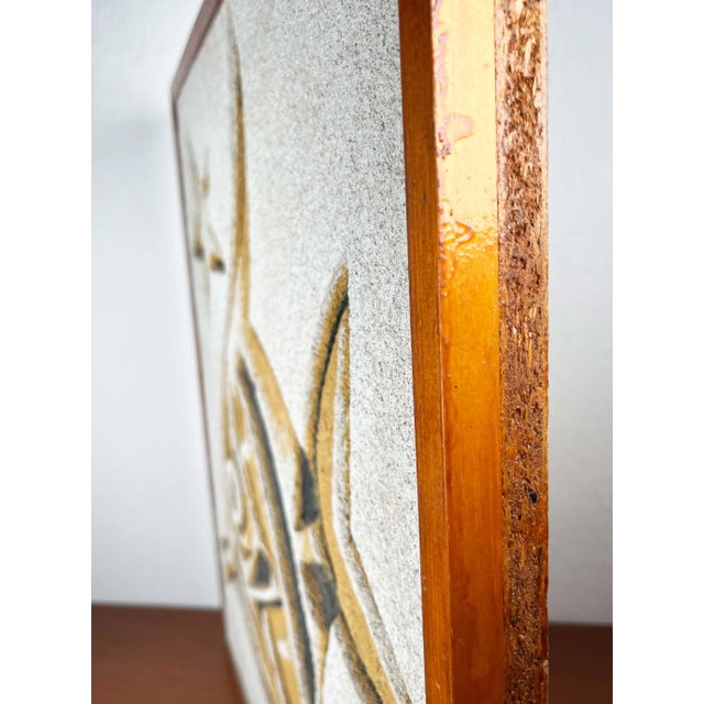 Mid-Century Modern Hand Carved Stone Wall Relief with Fish Design, 1960s For Sale - Image 14 of 18