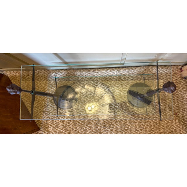 1980s Cast Iron and Glass Freestanding Bistro Shelf For Sale - Image 9 of 9
