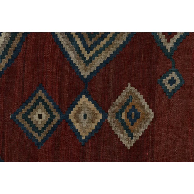 1950s 1950s Vintage Tribal Afghan Kilim Runner Rug With Medallions For Sale - Image 5 of 7