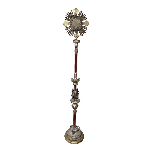 Monumental Reimagined Ecclesiastical Standard Incorporating an 18th Century Austrian Processional Finial For Sale