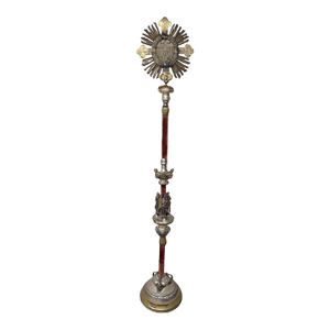 Monumental Reimagined Ecclesiastical Standard Incorporating an 18th Century Austrian Processional Finial
