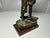 Bronzed Spelter Boy Figurine on Marble Base - Continental Antique For Sale - Image 4 of 10