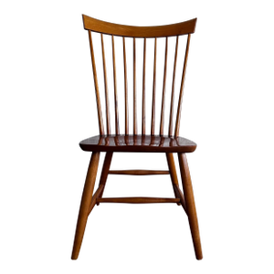 1990s Ethan Allen Windsor Side Chair of Solid Maple