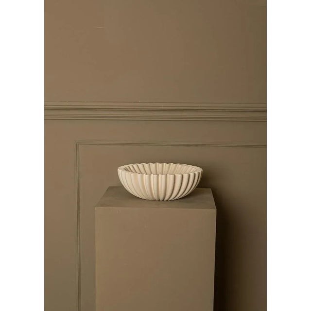 Contemporary Lotuso Ecru Ceramic Decorative Bowl by Simone & Marcel For Sale - Image 3 of 6