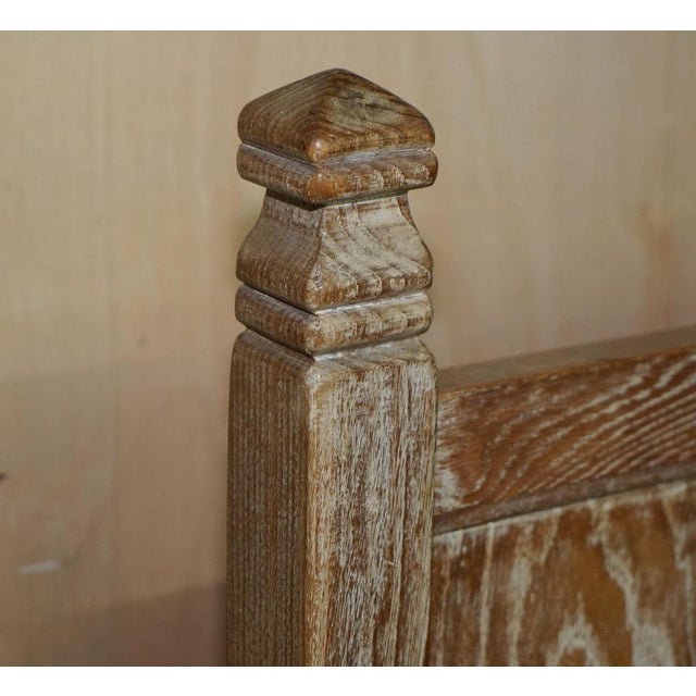 Arts & Crafts Limed Oak Cotswold Single Bed from Tudor Furniture, 1930s For Sale - Image 8 of 18