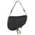 Contemporary Black Grained Calfskin Medium Saddle Bag For Sale - Image 3 of 9