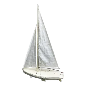 1970s Model Wood Sailboat