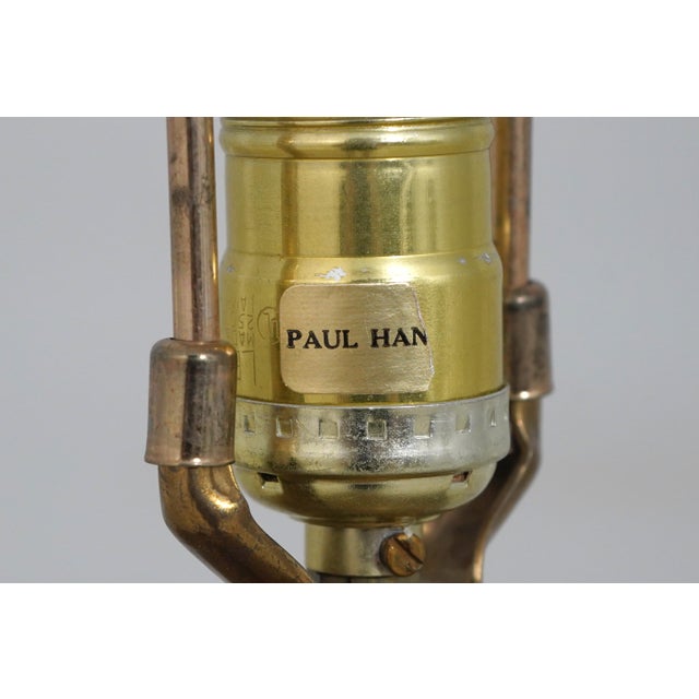 Vintage Paul Hansen Brass & Faux Marble Tall Lamp For Sale In Philadelphia - Image 6 of 10