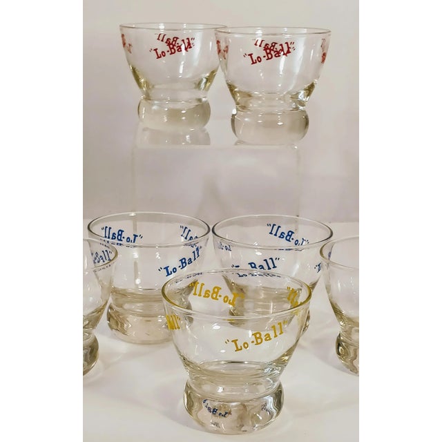 Glass Vintage "Lo-Ball" Cocktail Glasses - Set of 7 For Sale - Image 7 of 10