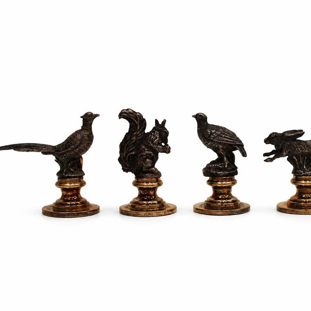 A rare vintage Gucci set of six Sterling Silver Animal Place Card Holders, handcrafted in Italy circa 1960 and presented...