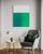 Contemporary Rebecca Koury Original "Blended Wave" Green Grey Wave Contemporary Abstract Painting, Acrylic on Canvas/Panel, Carmel California Art, 2024 For Sale - Image 3 of 4