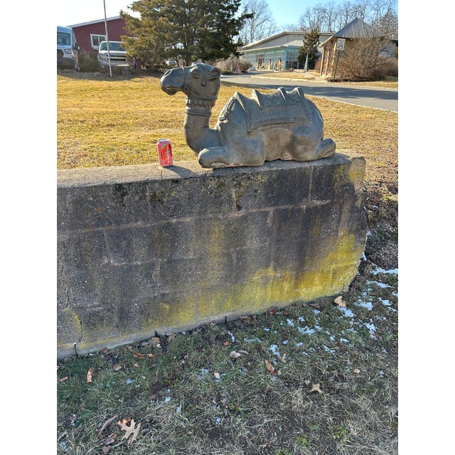 Cast Bronze Recumbent Camels- a Pair For Sale - Image 11 of 12