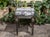 French 1930s Steel Bench with Out-Scrolling Arms, Tapered Legs and Toile Fabric For Sale - Image 10 of 12