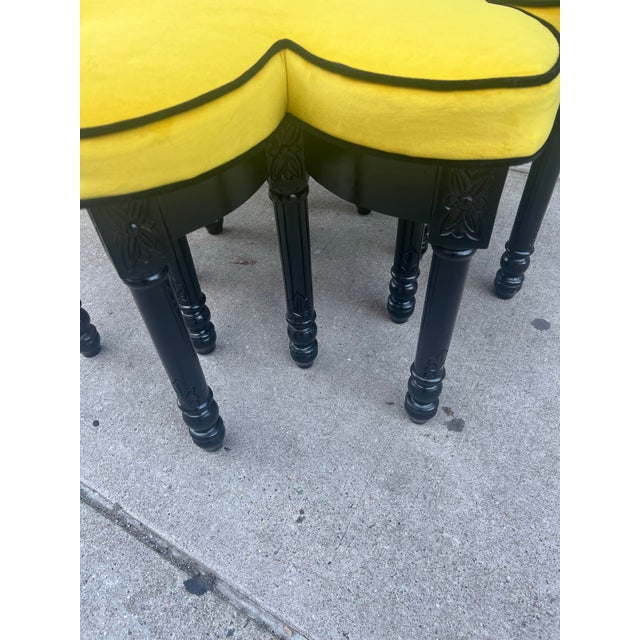 1960s Vintage Big Yellow Star Ottoman For Sale In New York - Image 6 of 8