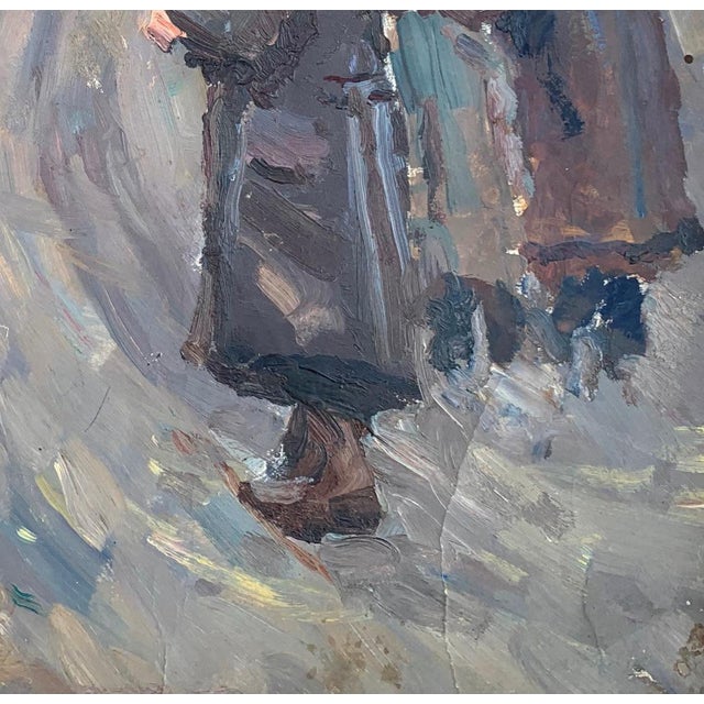 Socialist Realism Oil Painting, Ukrainian Artist Sokolovsky, 1970s 42-44 For Sale - Image 6 of 6